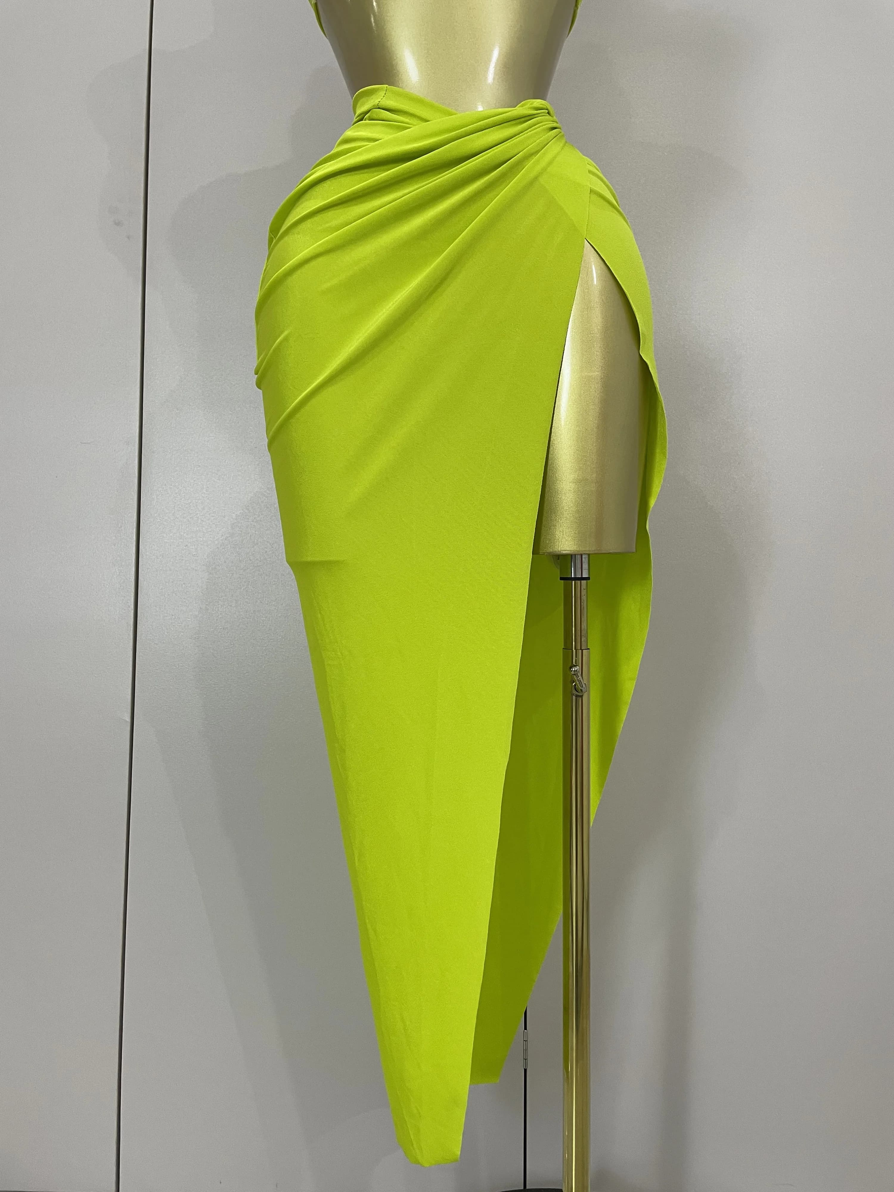 Ensemble deux pièces Sexy avec diamants en cristal scintillant pour femmes, Costume de spectacle sur