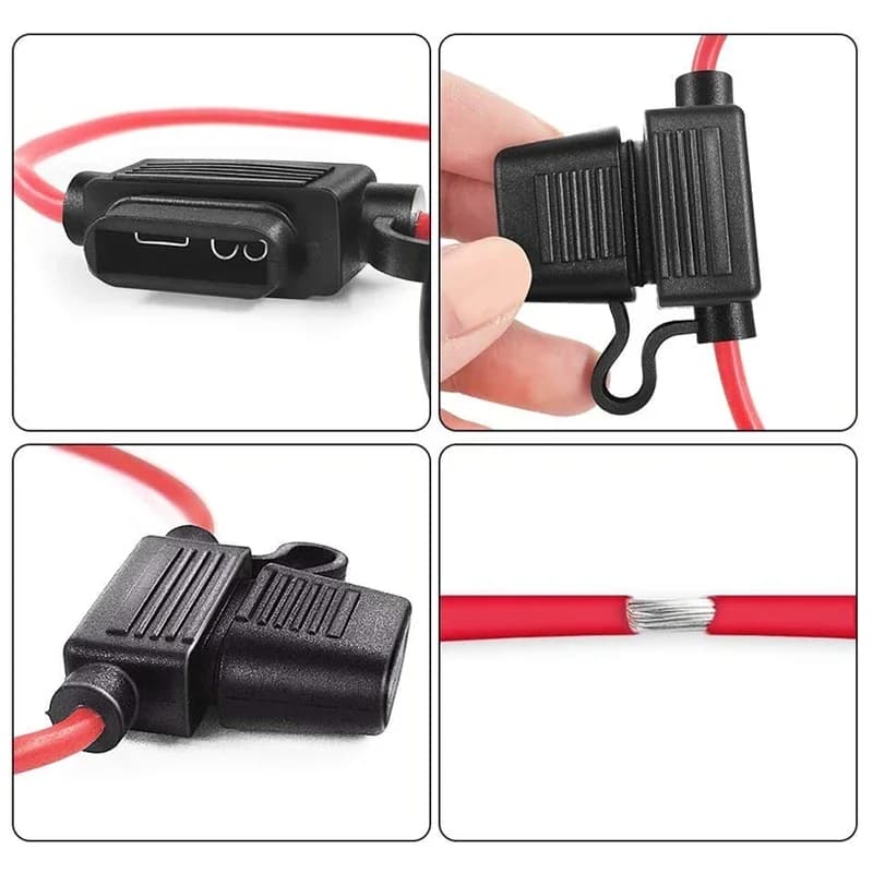 5 pièces 14AWG voiture Mini boîte à fusibles Type de lame en ligne porte-fusible étanche pour 2V 30A