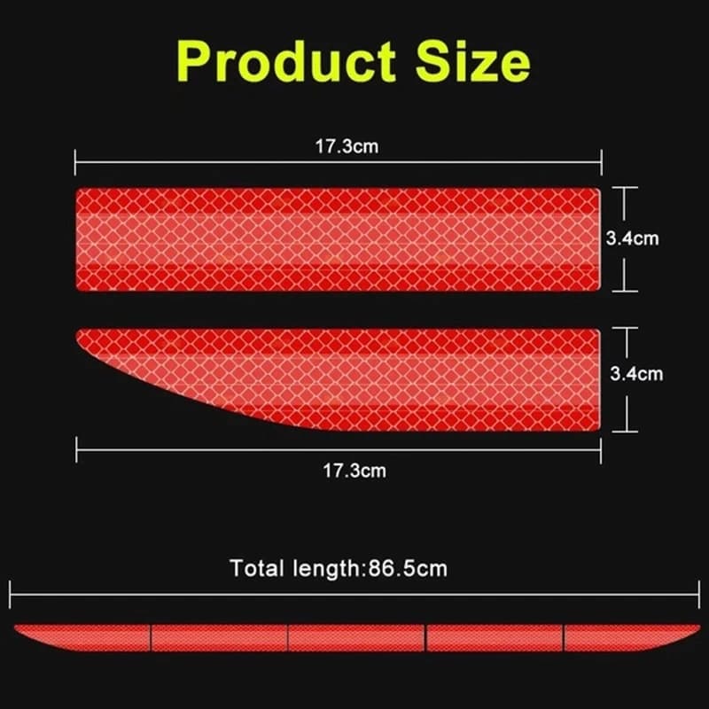 Autocollant réfléchissant pour voiture, bande de sécurité, avertissement anti-collision, autocollant