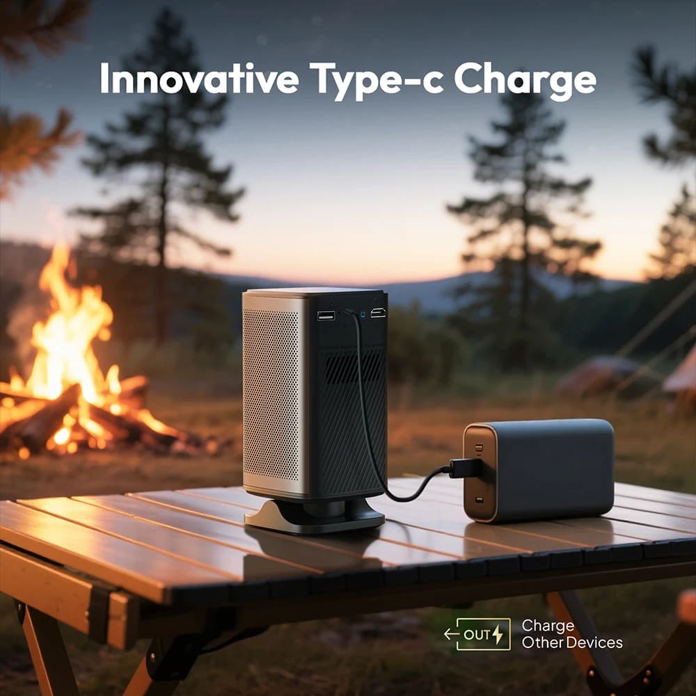 BYINTEK P70X Mini projecteur Portable avec batterie intégrée 4K Support 3D Wifi pour projecteurs de 