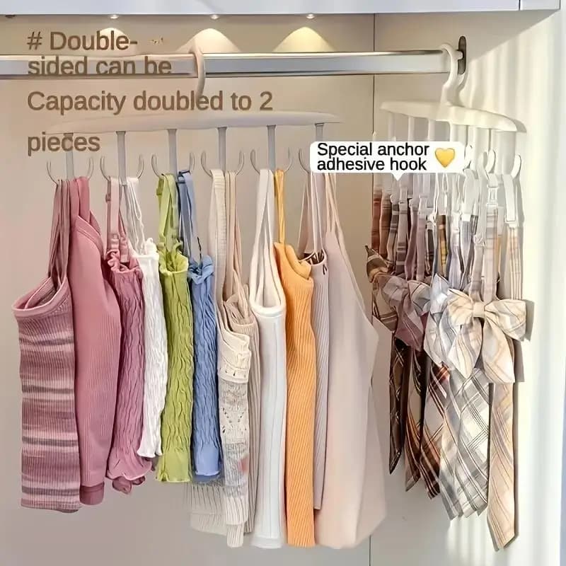 Cintre rotatif à 12 crochets – Organisateur de placard peu encombrant pour cravates, ceintures, sous