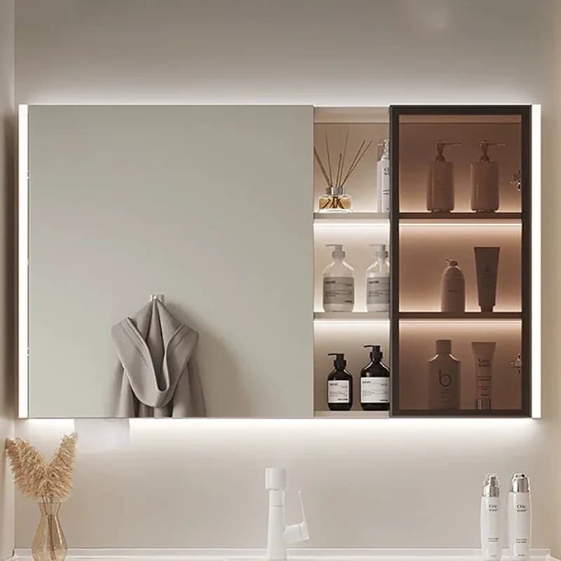 Rock panneau céramique intégré salle de bain armoire combinaison lavabo armoire main lavabo Gabinete
