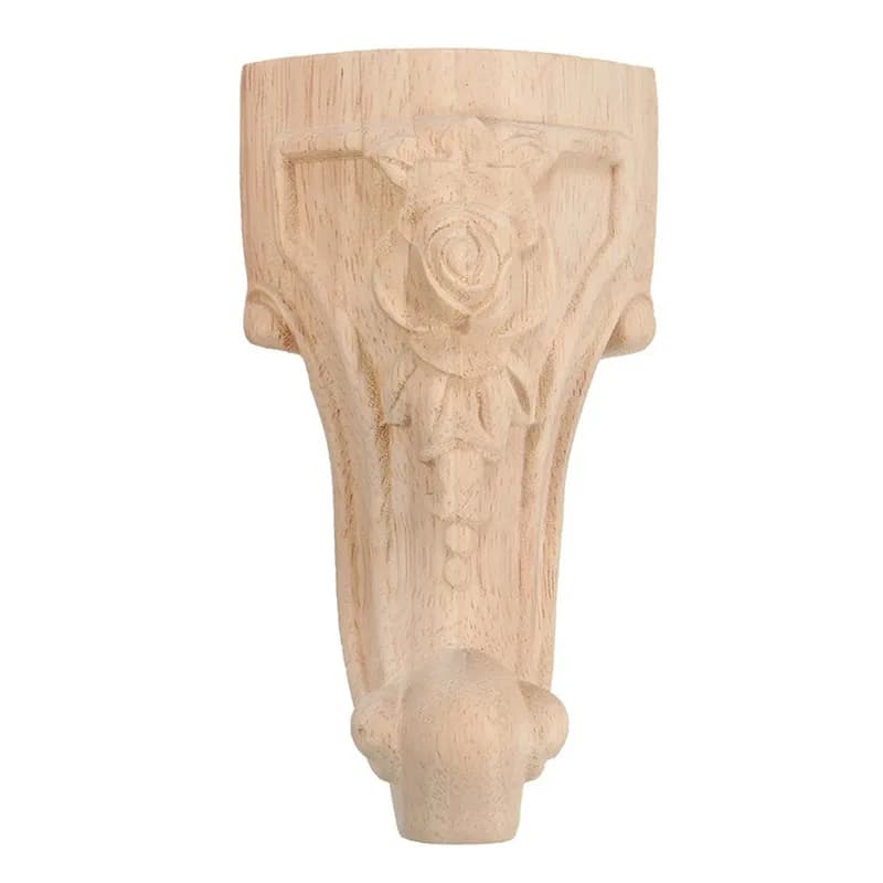 1/4/8 pièces Style européen en bois massif sculpté meubles pieds meuble TV siège pieds Vintage décor