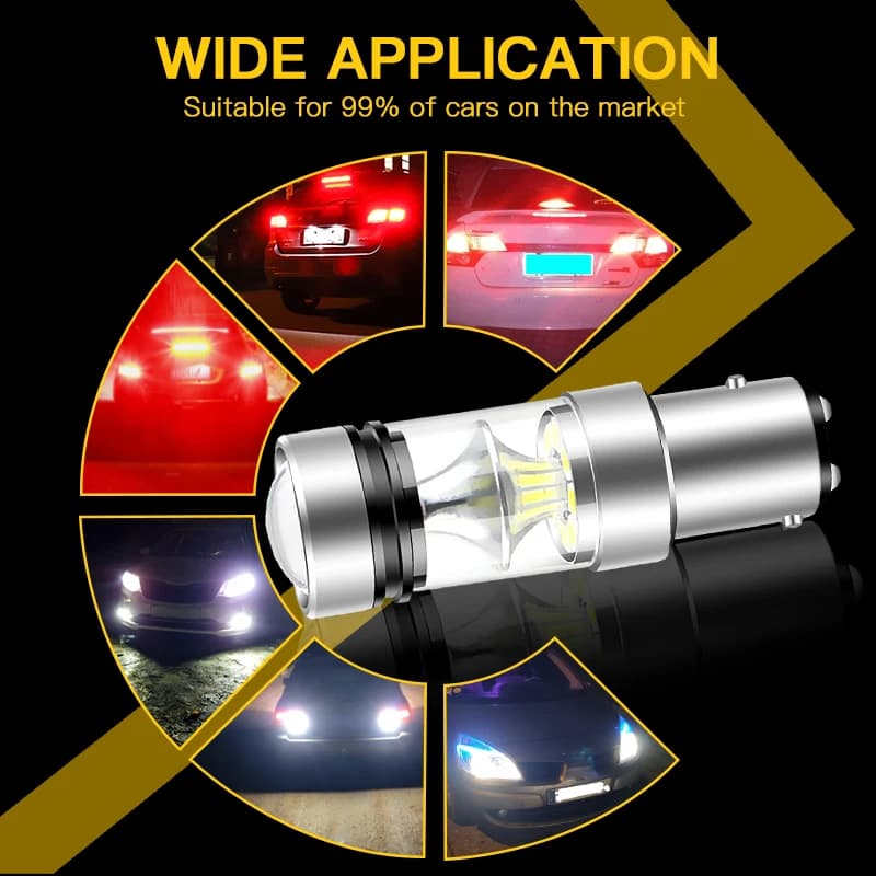 Projecteur de voiture LED DRL CANbus, feux de jour, KIT 1157, 408, 308 RCZ, P21, 5W, 3008 BAY15D, 2x