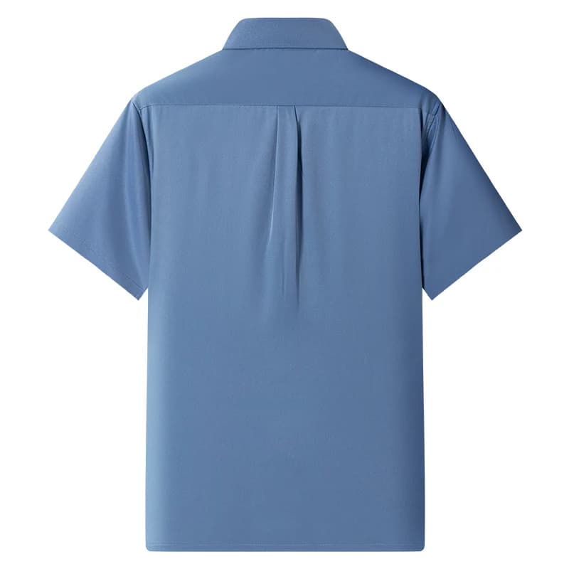 Nouveau Anti-rides hommes chemises manches courtes chemises habillées pour hommes coupe ajustée Cami