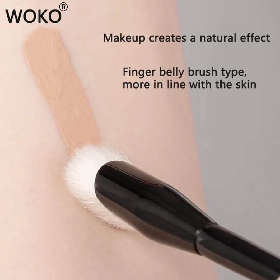 Brosse anti-cernes en pâte de doigt, poils de chèvre, en forme de diamant, correcteur de pouce, bros