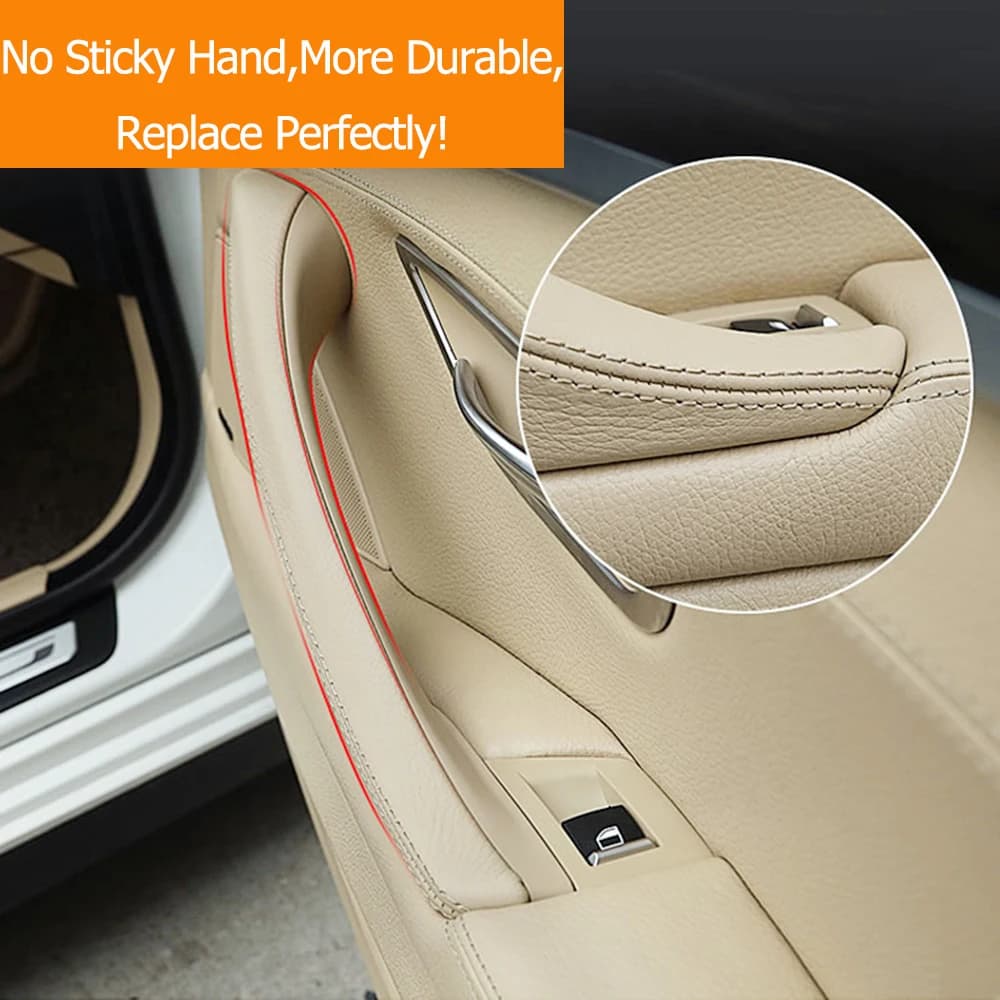Poignée de porte passager intérieure droite en cuir, pour BMW série 5, F10, F11, F18, 520i, 523i, 52