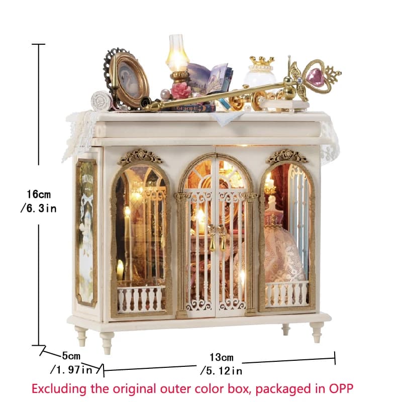 Kit de maison miniature en bois à monter soi-même, maison de poupée avec meubles et éclairage, jouet