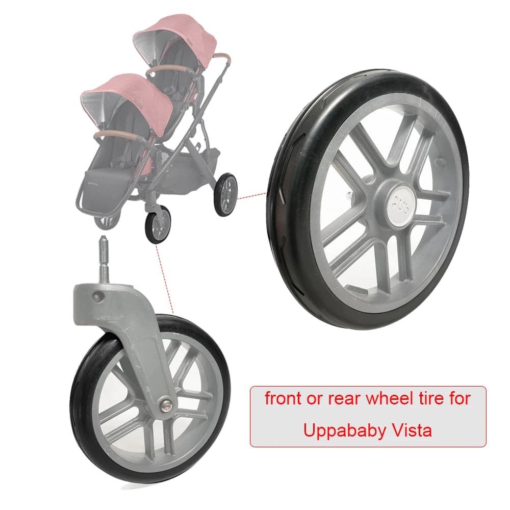 Pneu de roue de Buggy pour poussette Uppababy Vista V1 V2, couvercle de pneu avant ou arrière en PU 
