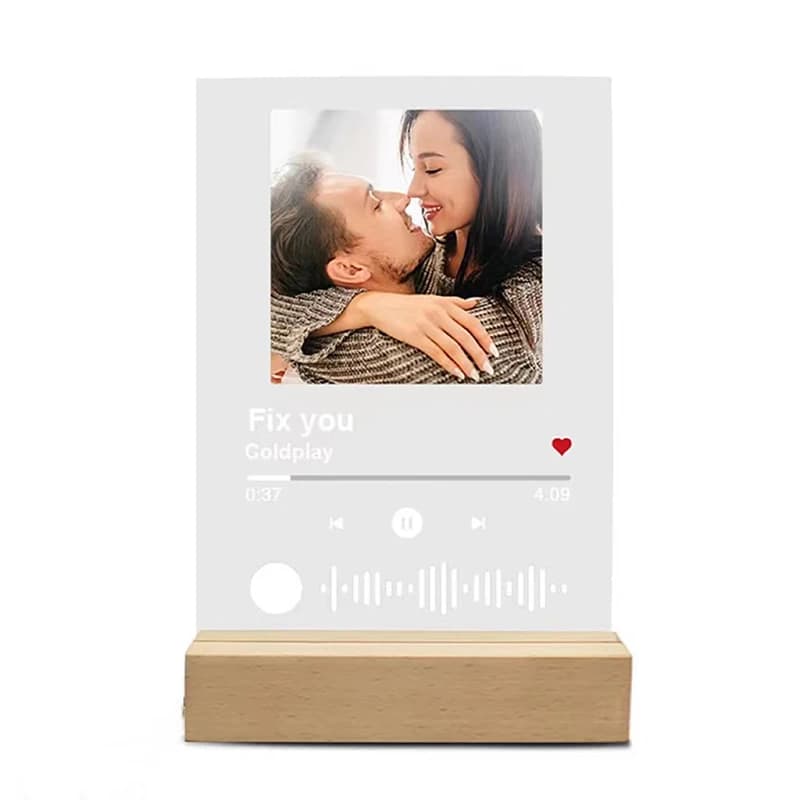 Base de lampe en bois, 5mm, 5.9 pouces, alimentée par batterie AAA, lumière blanche chaude, présento