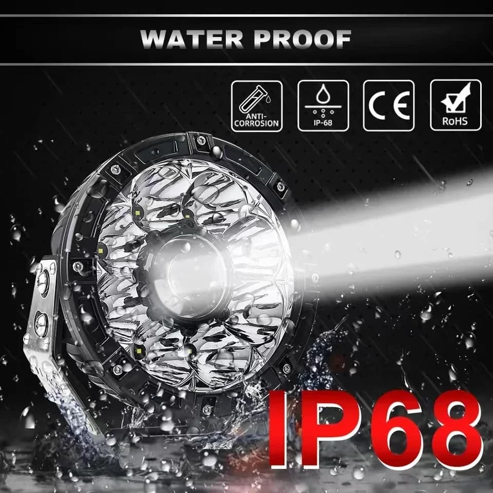 Projecteur de lumière de recherche pour voiture, ampoules LED pour longue portée 4x4, conduite hors 