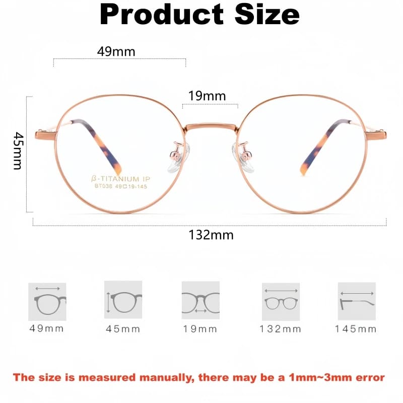 YIMARUILI rétro rond petit visage hommes et femmes titane lunettes cadre Ultra-léger Simple optique 