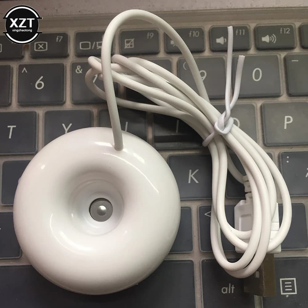 Humidificateur de bureau USB mini, humidificateur créatif en forme de donut, purificateur d'air port