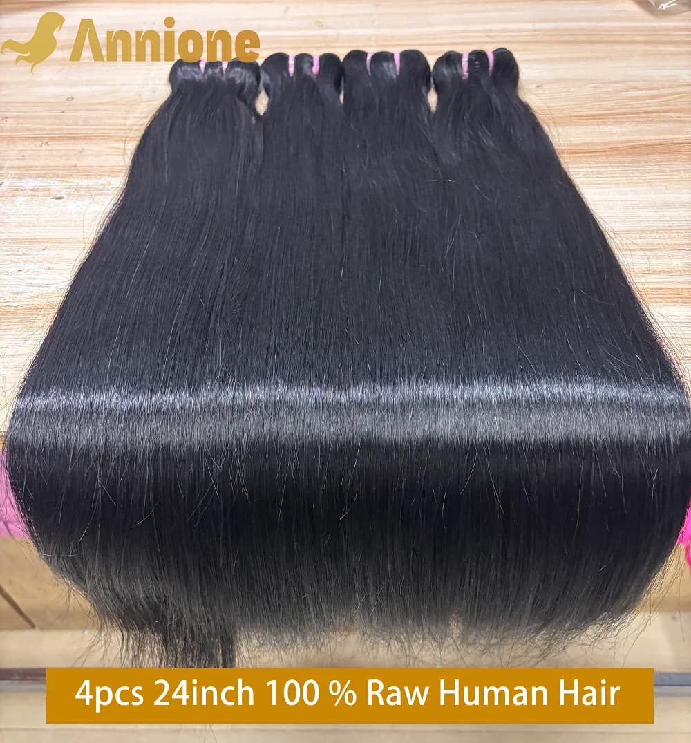 Lots de Cheveux Naturels 100% Humains 15A Double Drawn Cheveux Vietnamiens Bruts Lisses Non Traités 