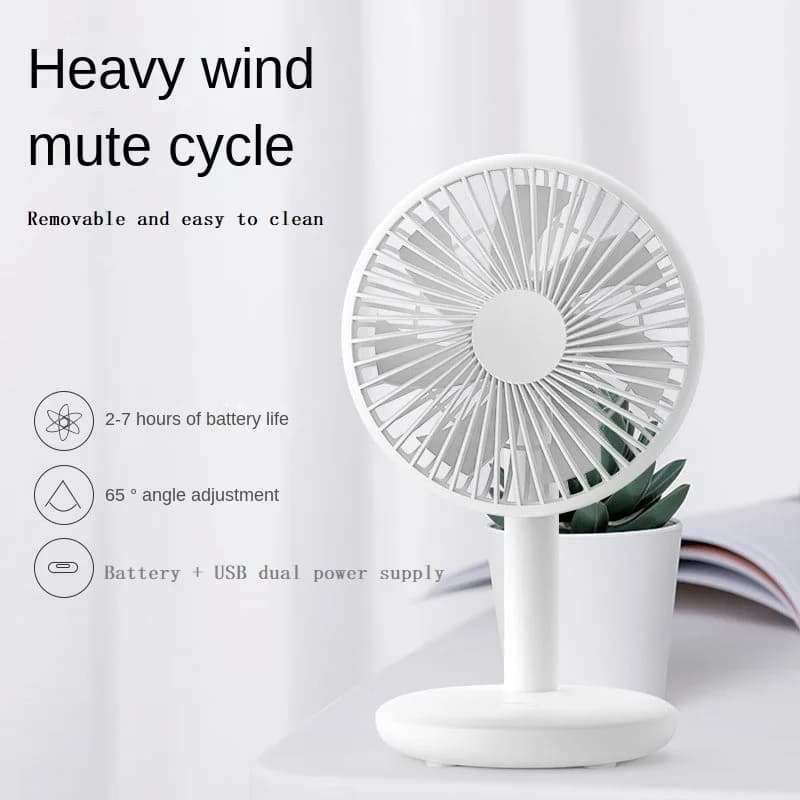Millet Ventilateur de bureau portable, aste par USB, pour l'extérieur, mini ventilateur de sol silen
