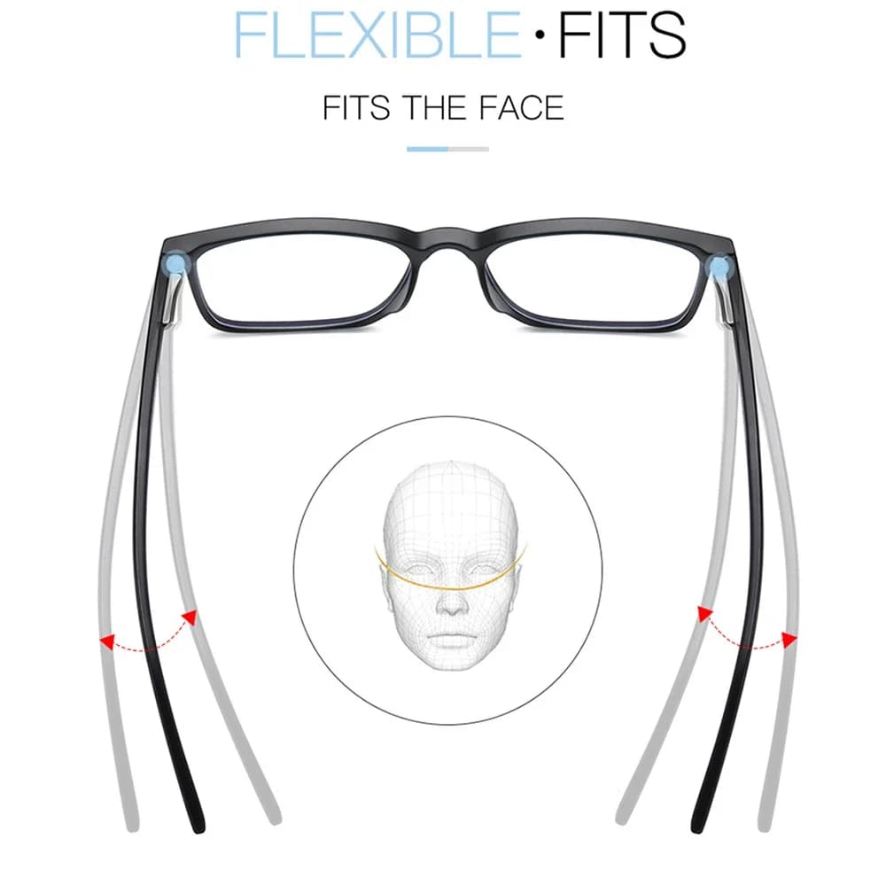 VIVIBEE 2026 Lunettes anti-lumière bleue carrées pour hommes, monture légère TR90, lunettes anti-ray