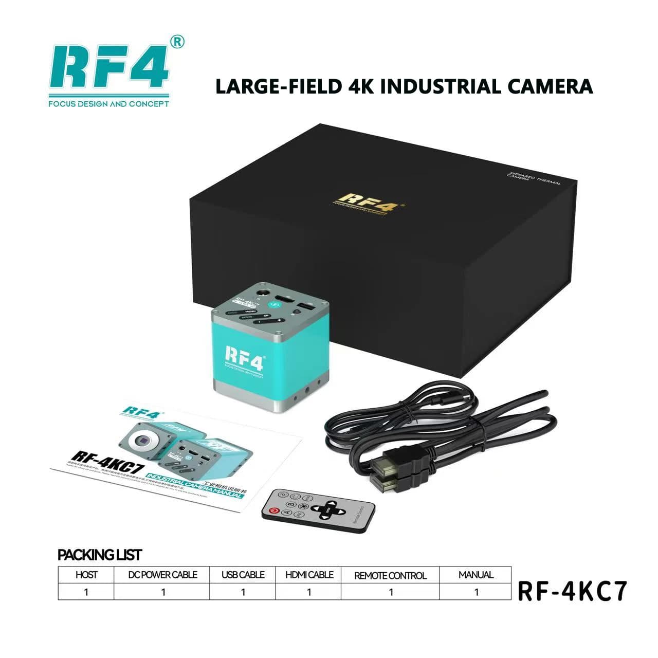 La caméra industrielle RF4 4K RF-4KC7 offre une extension significative du champ de vision tout en m