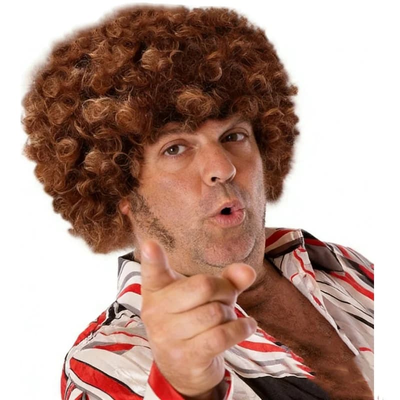 Perruques synthétiques bouclées Disco Hippie Rock Punk Afro perruques hommes femmes fête Halloween C