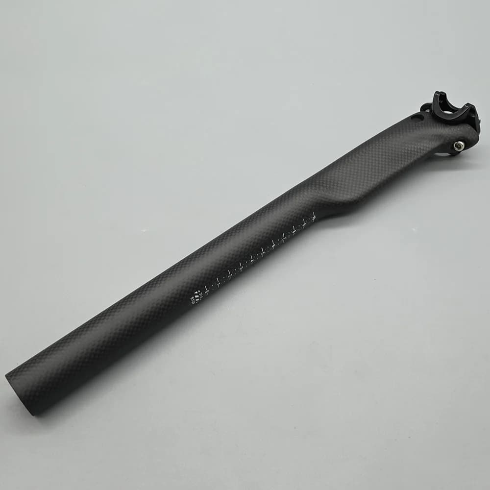 Tige de selle entièrement mate en Fiber de carbone 3K, pour vtt, vélo de route, pièces de vélo 27.2/