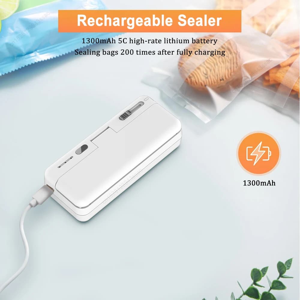 Mini scelleuse 2 en 1 pour sacs en plastique, Machine Portable pour emballage alimentaire, scelleuse