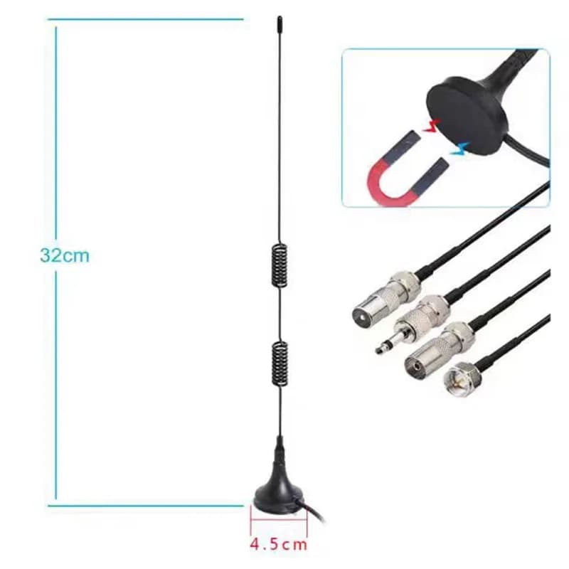 Antenne FM Intérieure pour Radio Numérique AM/FM, Antenne Radio Stéréo Domestique à Base Magnétique