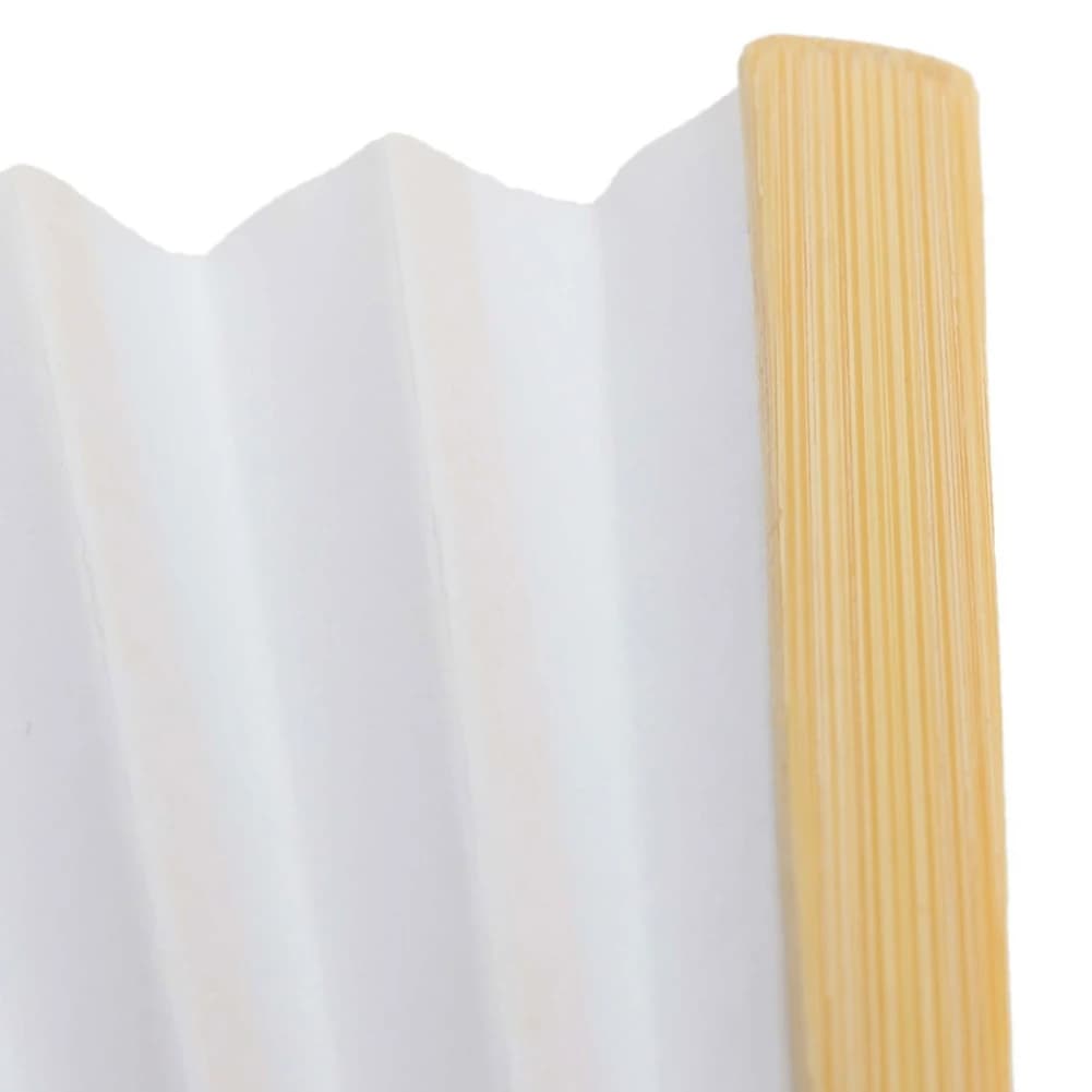 Éventail pliant en papier bambou pour adultes et enfants, pratique de la calligraphie et de la peint