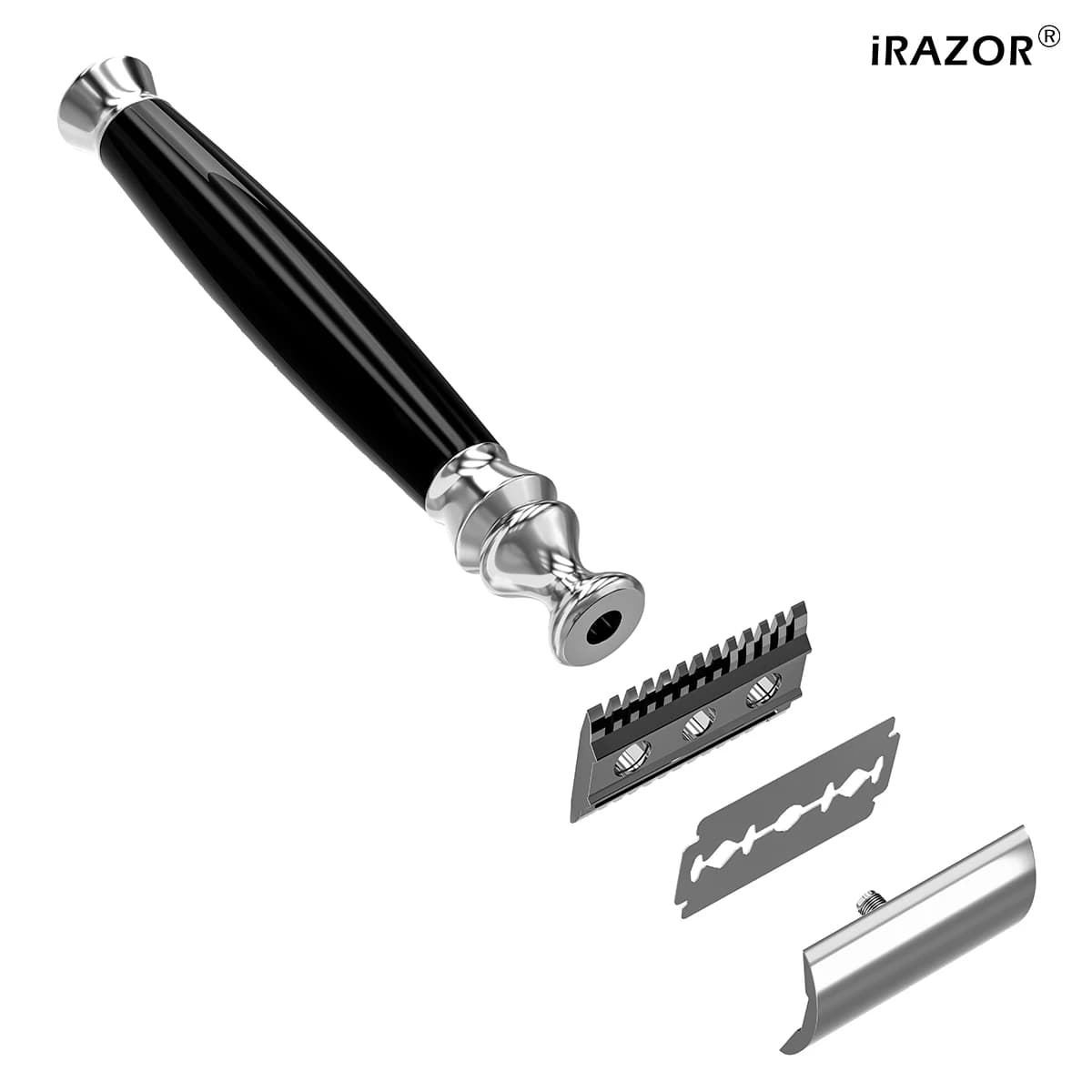 iRAZOR barbier Double bords rasoir de sécurité pour hommes-10 lames originales incluses épilation du