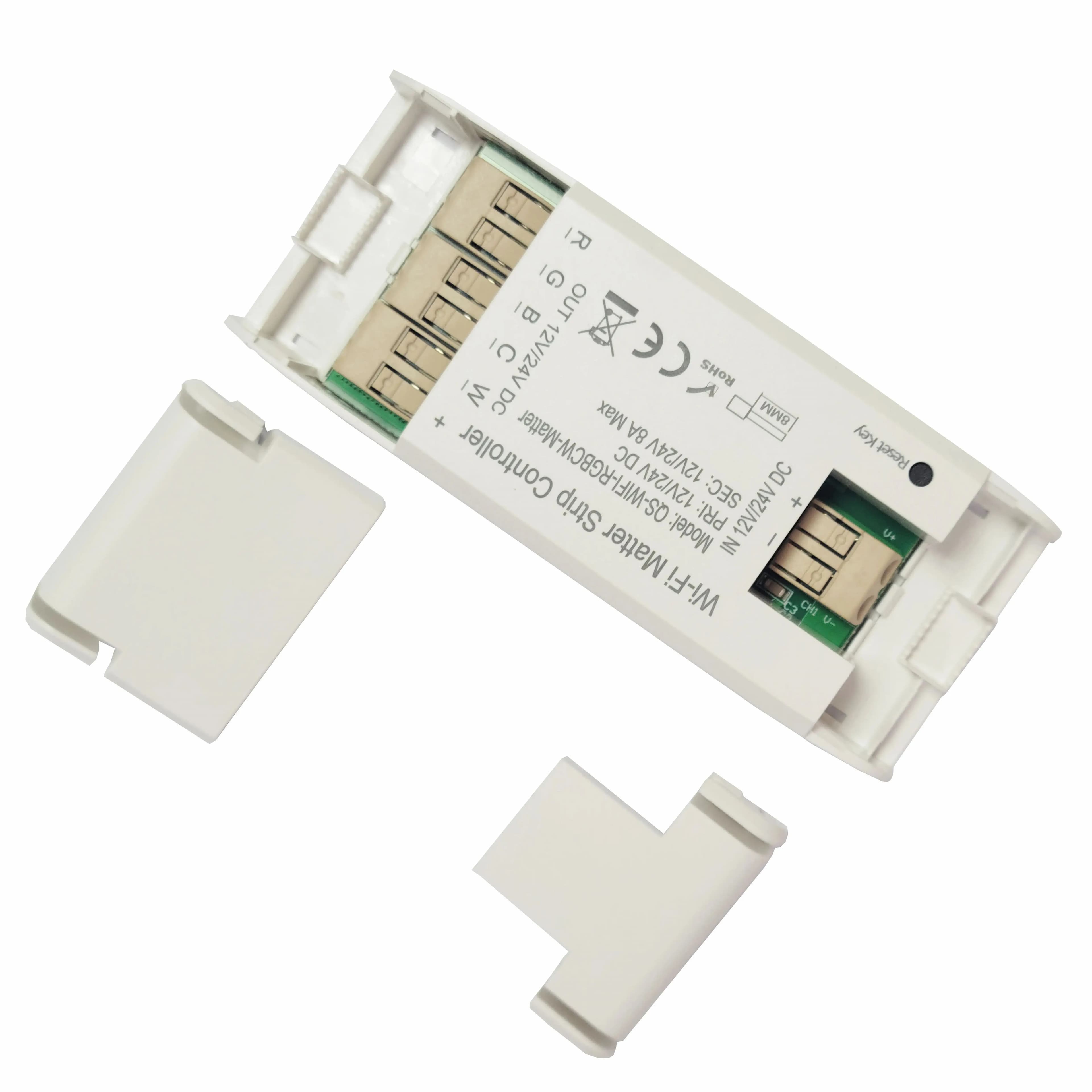 Matter WIFI RGBCW contrôleur bande LED intelligente DC 12V 24V variateur prise en charge Homekit Sma