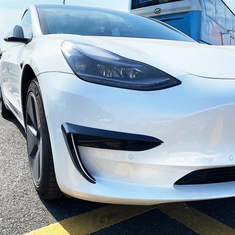 Couvercle de pare-chocs avant, couteau à vent pour Tesla modèle 3 Y ABS, garniture de phare antibrou