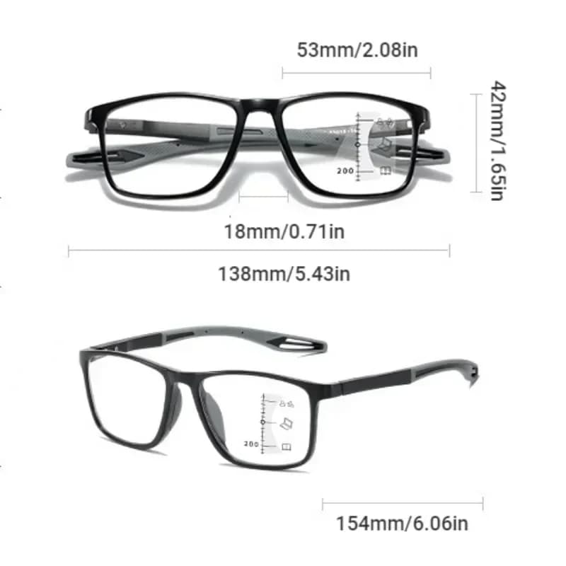 Lunettes de lecture multifocales photochromiques TR90 Anti-lumière bleue, nouvelles lunettes de spor
