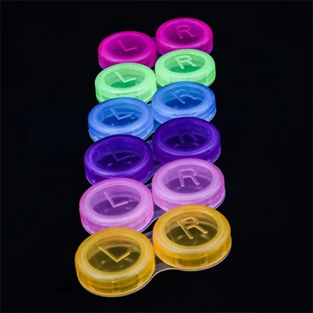 Étui à lentilles de contact coloré, transparent, boîte de rangement, conteneur, trempage, kit pour v