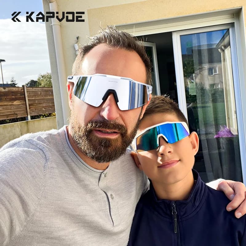 Lunettes de soleil photochromiques Kapvoe pour filles, lunettes de sport pour enfants, pour le patin