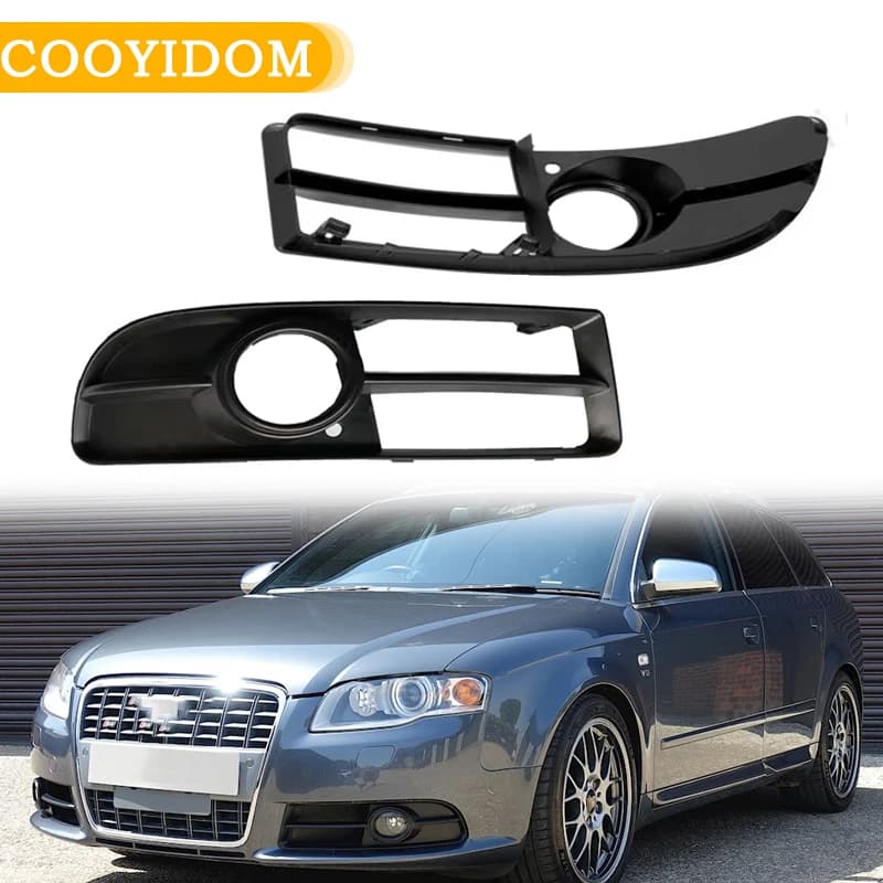 Grille de phare antibrouillard chromé pour Audi, garniture de garniture de phare avant, Audi A4, B7,