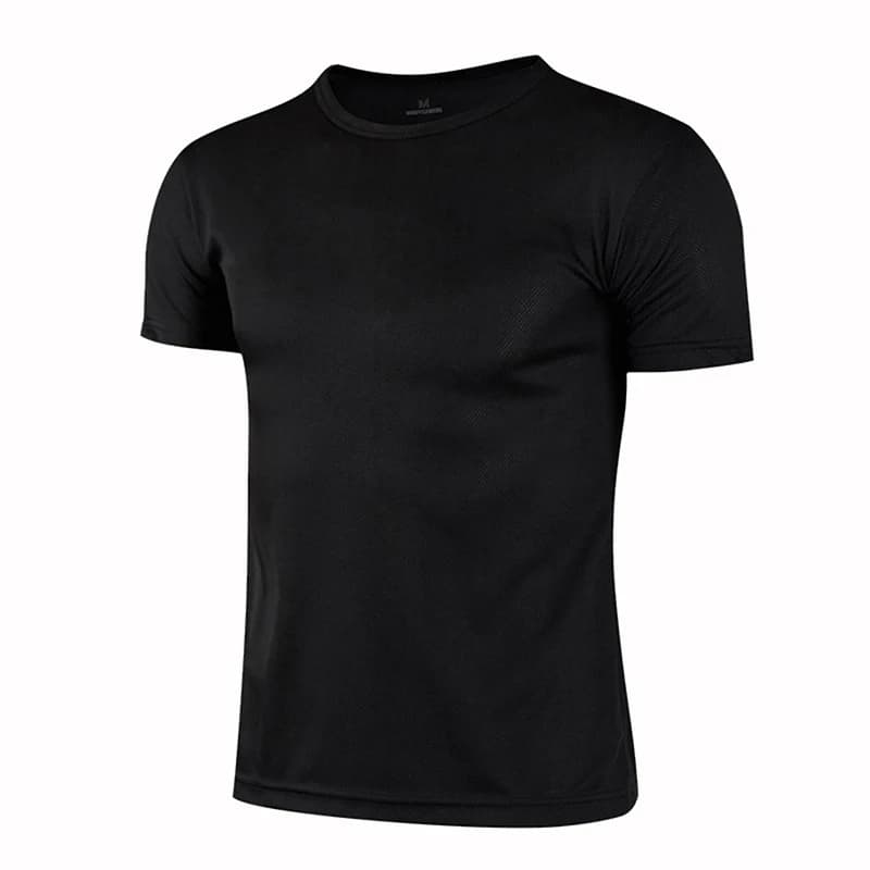 Séchage rapide col rond Sport T-shirt maillots de gymnastique Fitness chemise formateur course T-shi