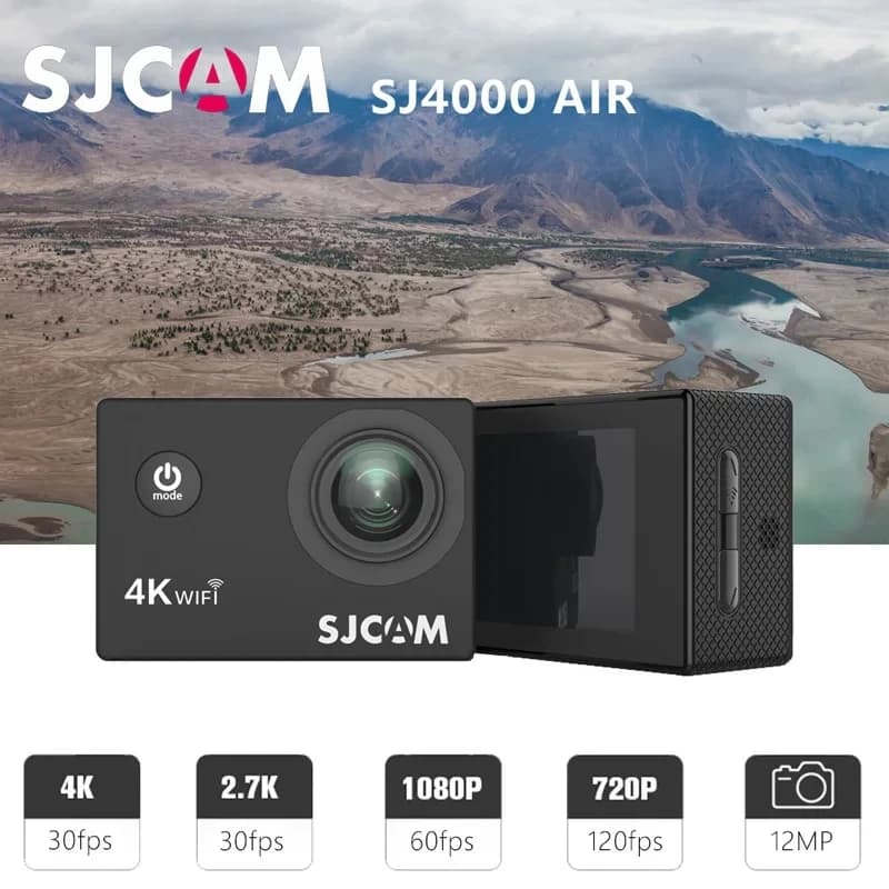 SJCAM caméra d'action SJ4000 AIR 4K 30PFS 1080P 4x Zoom WIFI sport vidéo caméras d'action moto vélo 
