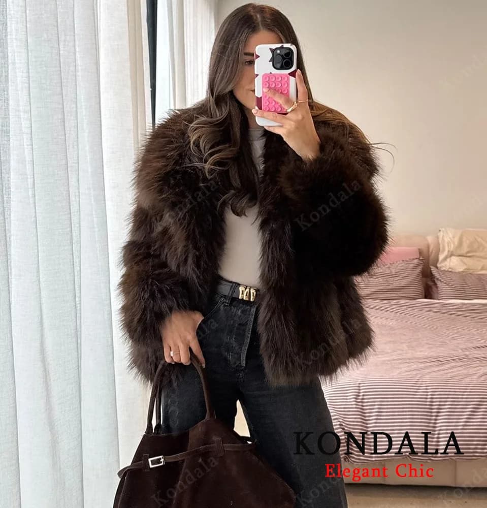 Manteau en fourrure vintage pour femmes, automne hiver, chaud, décontracté, ample, tendance, fausse 