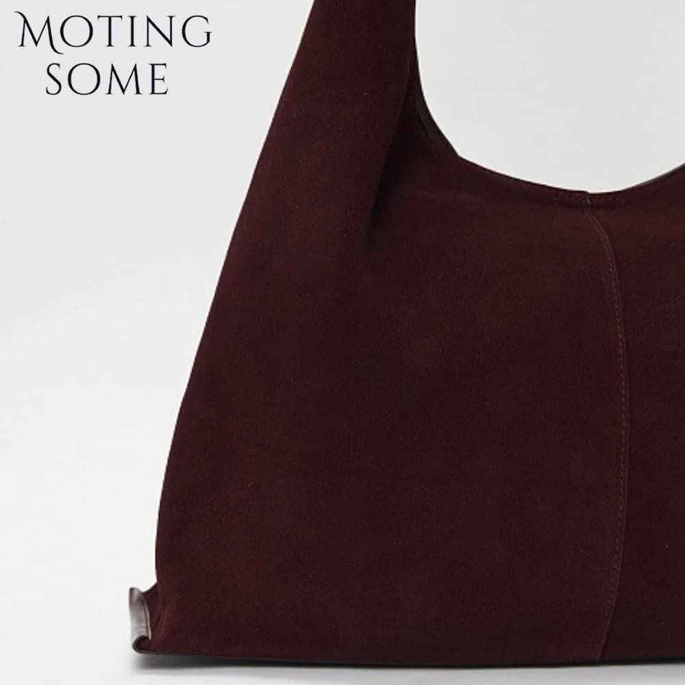 Motingsome Respzed-Sac en daim pour femme, sacs à main de dégager de luxe, fourre-tout décontracté e