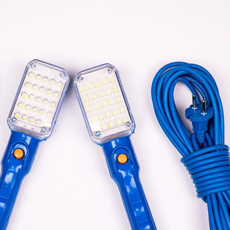 Lampe de travail portable 20W 25 LED pour atelier, éclairage de garage 220V, lampe d'inspection magn