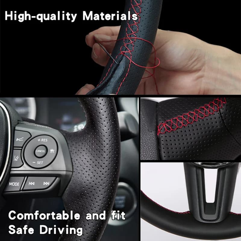 Couverture tressée de volant de voiture personnalisée, 100% adapté au modèle 3 de Tesla 2017 2018 20