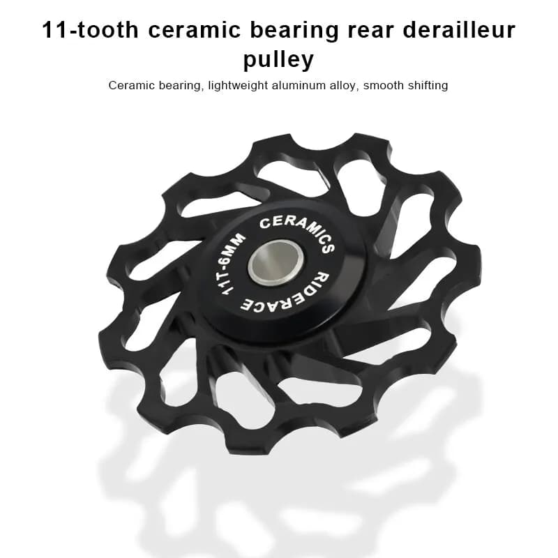 RIDERACE-Poulie de dérailleur arrière en céramique, roulement de guidage 11T, poulie jockey pour vél