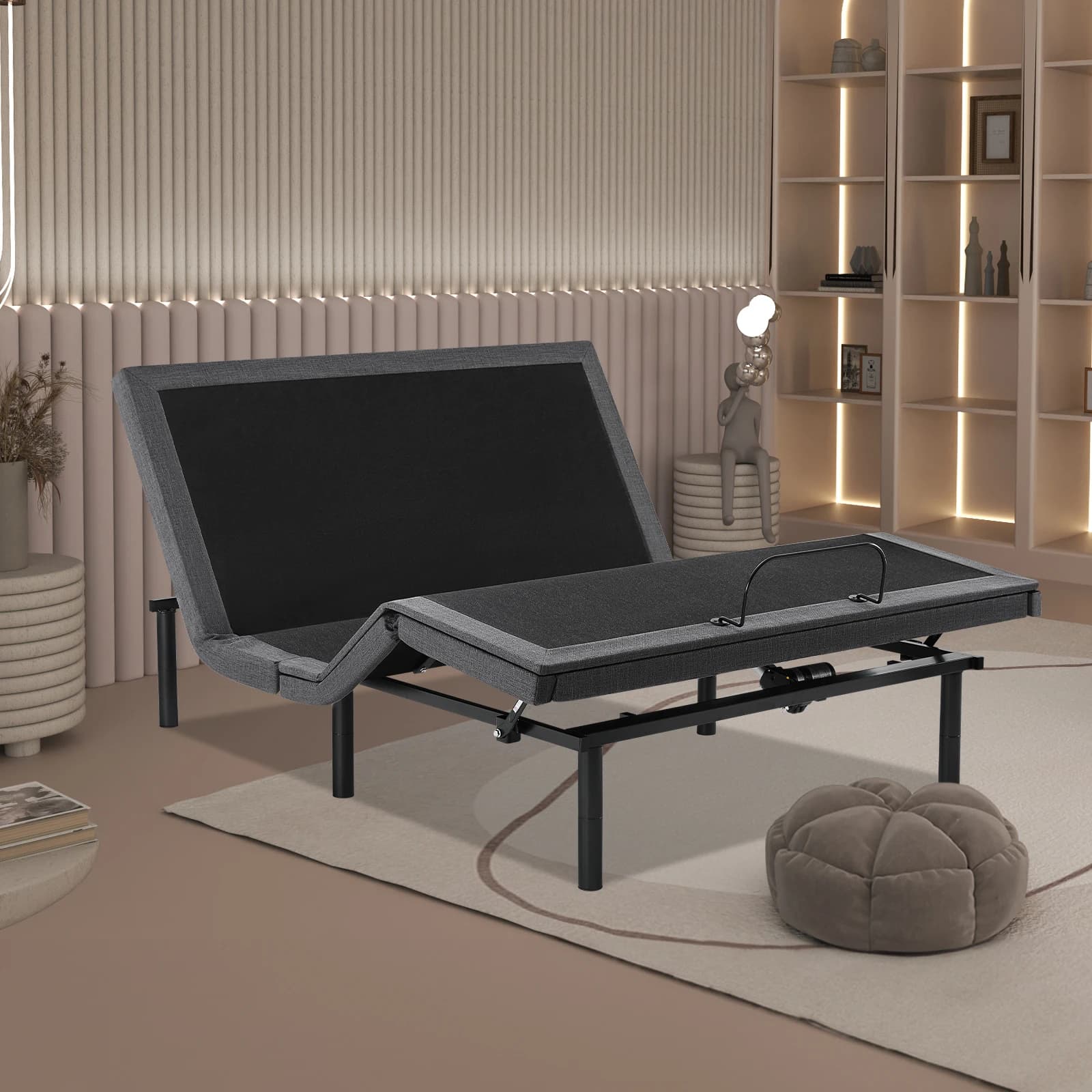 JHK lit Queen Size électrique cadre de lit ergonomique réglable avec télécommande sans fil lit zéro 