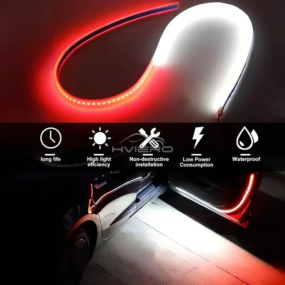 Lumière stroboscopique Led d'avertissement d'ouverture de porte de voiture, lampes de signalisation 