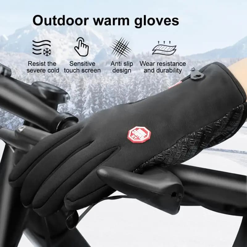 Gants d'hiver pour hommes imperméables coupe-vent froid gants snowboard moto conduite chaude écran t