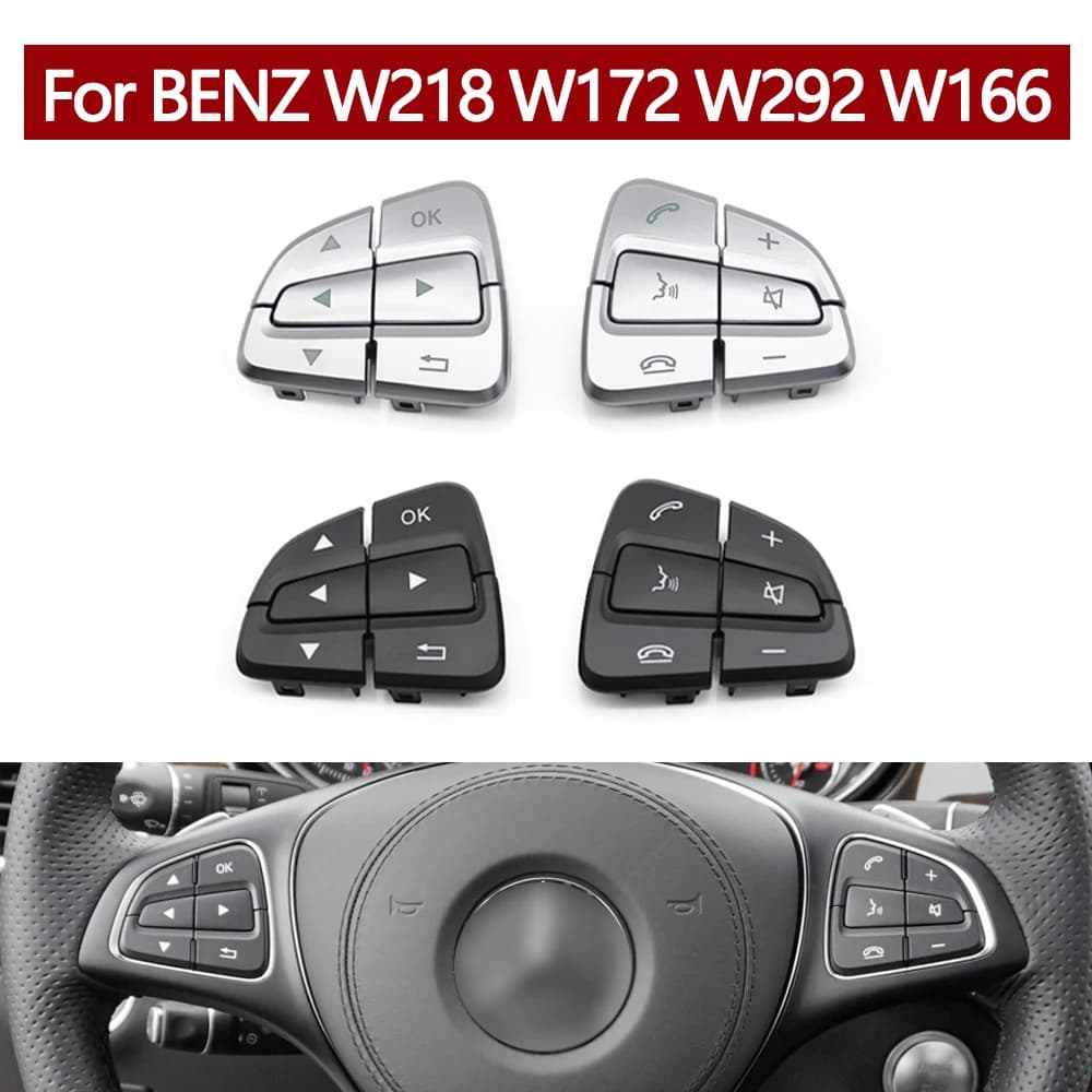 Couvercle de commutateur de commande de boutons de volant de voiture, pour BENZ A B CLA CLS GLA GLS 