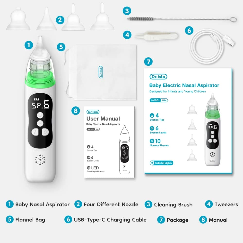 MAMIJOY – absorbeur Nasal électrique silencieux pour bébé, nettoyeur de rhinite, aspirateur Nasal, o