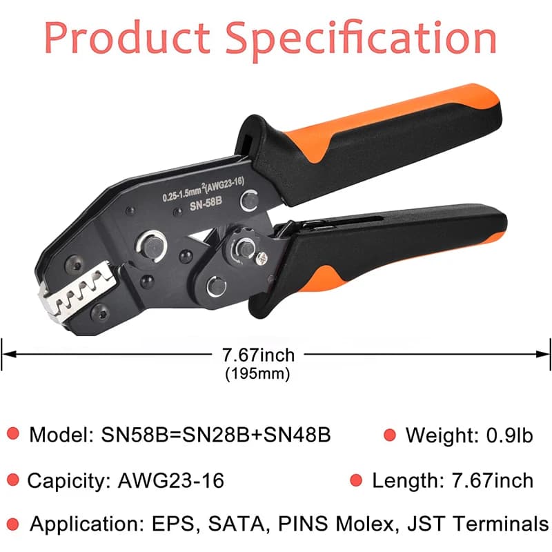DuPont – outils de sertissage de bornes, jeu de pinces SN-58B XH2.54 SM, pince à ressort pour JST ZH