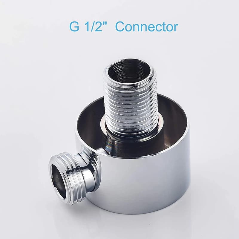 Connecteur de tuyau de douche rond en laiton, coude d'alimentation murale, accessoires de sortie d'e