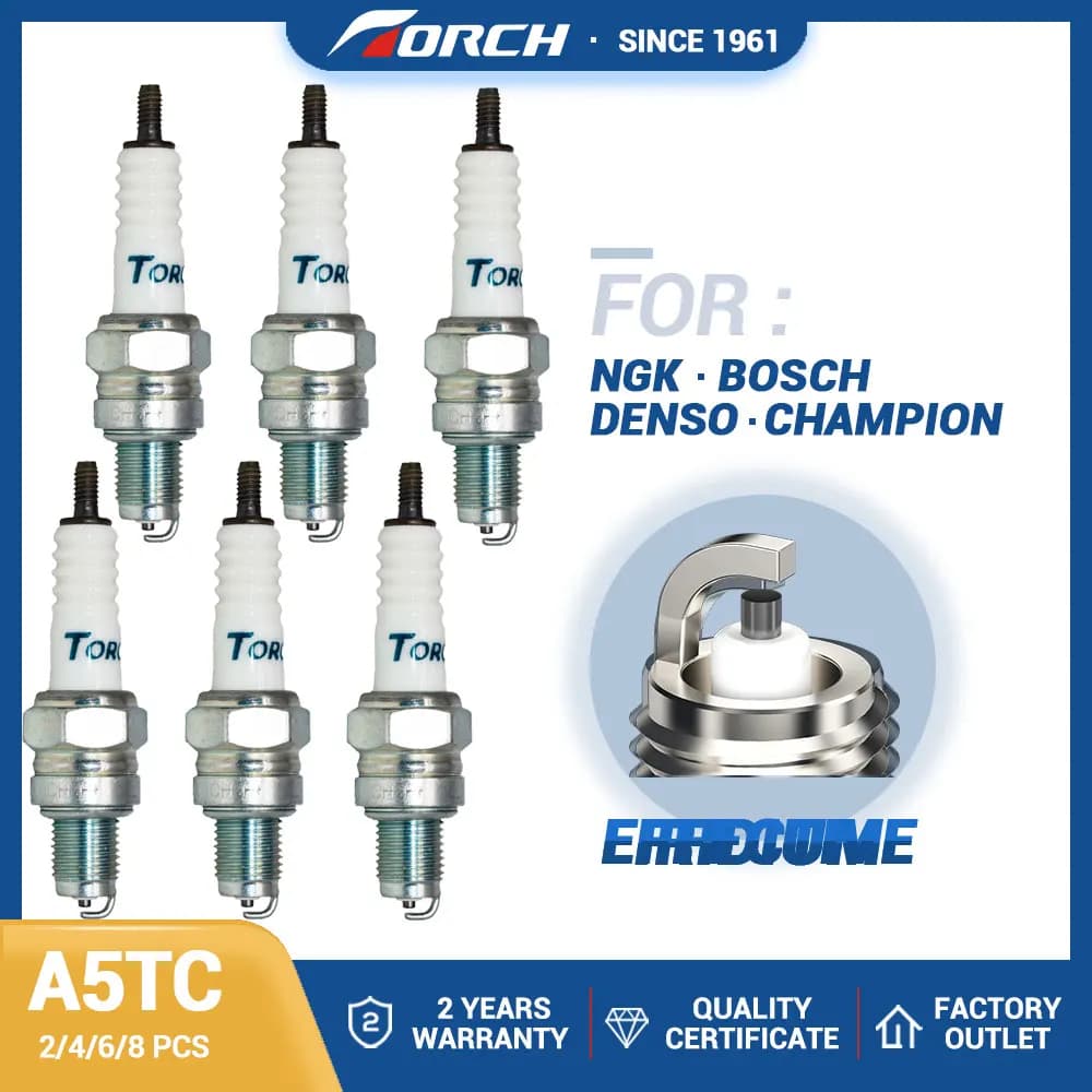 Automobile Moto Haute Qualité VILLE Bougie A5TC pour Denso U16FS-U/U16FS-UB Bujia (pack 2-8)