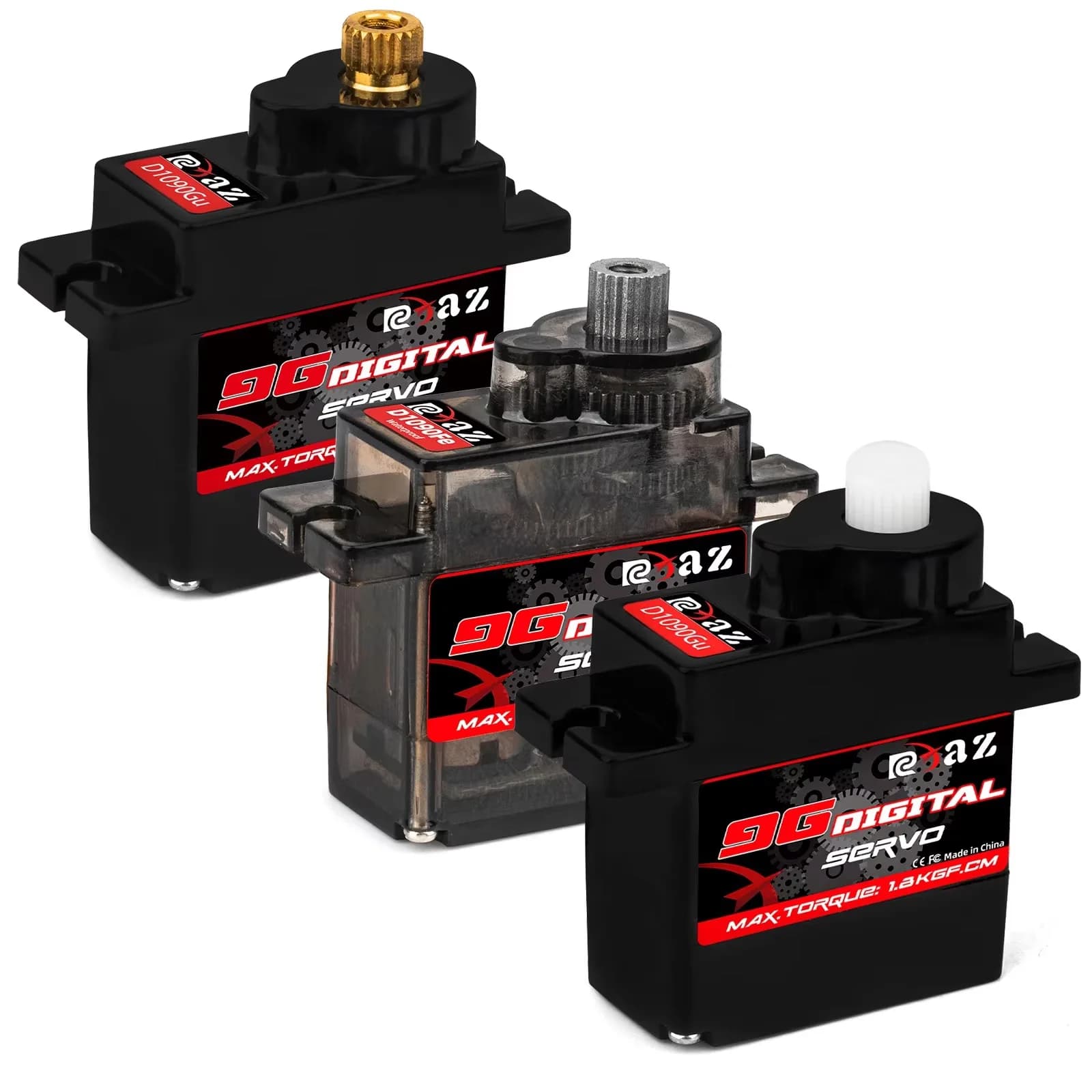 RCXAZ-Servomoteur Numérique pour Avion, Robot, Voiture, Bateau, Conduit, 9g, Plastique, Fer, Cuivre,