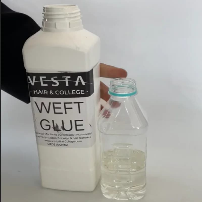 Mini bouteille de colle de trame de cheveux blonds, transparente, sans perte, adaptée à la réparatio
